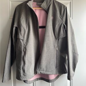 Ariat Gray Softshell Jacket with Pink Lining